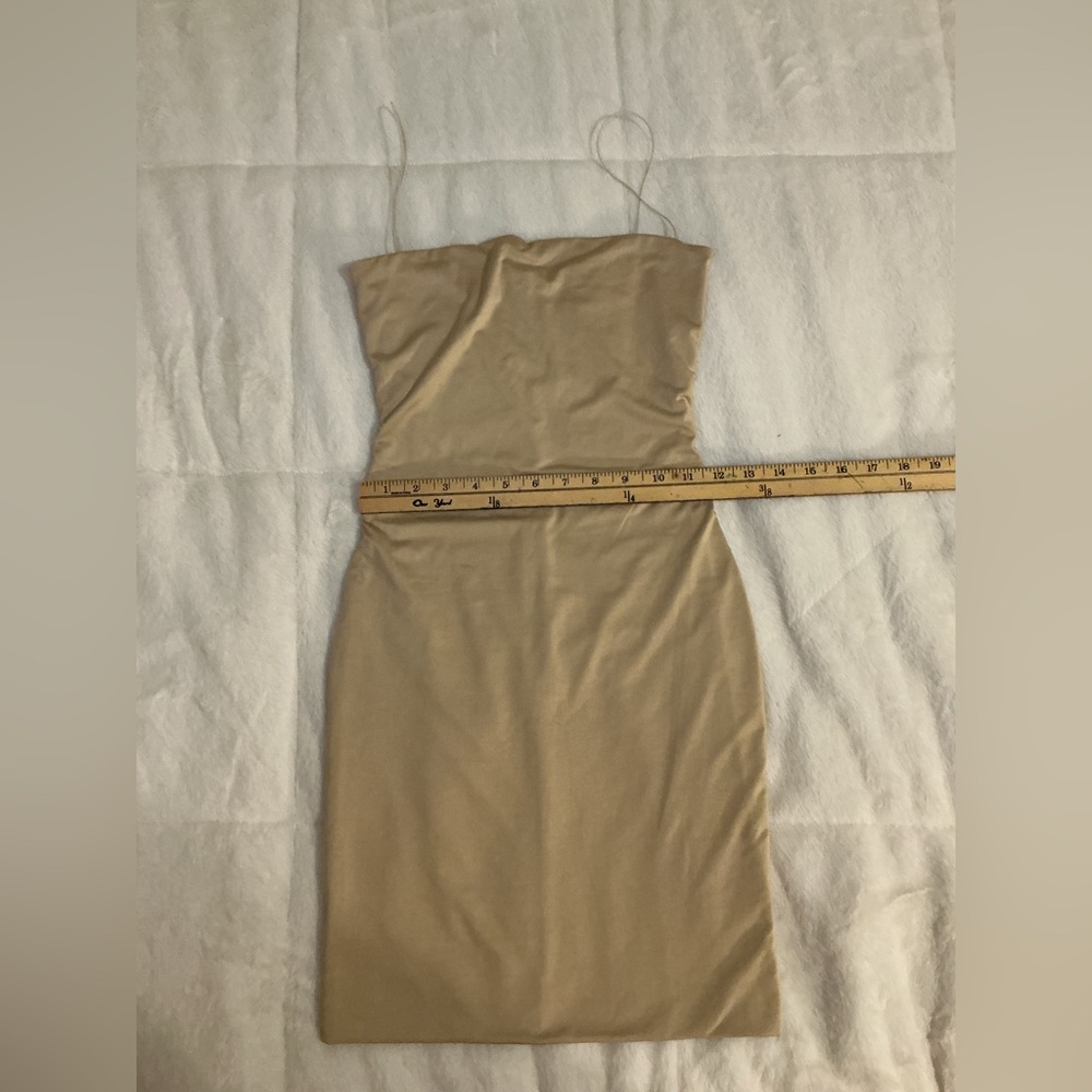 Meshki Tan Strapless  bodycon Dress - Picture 3 of 7